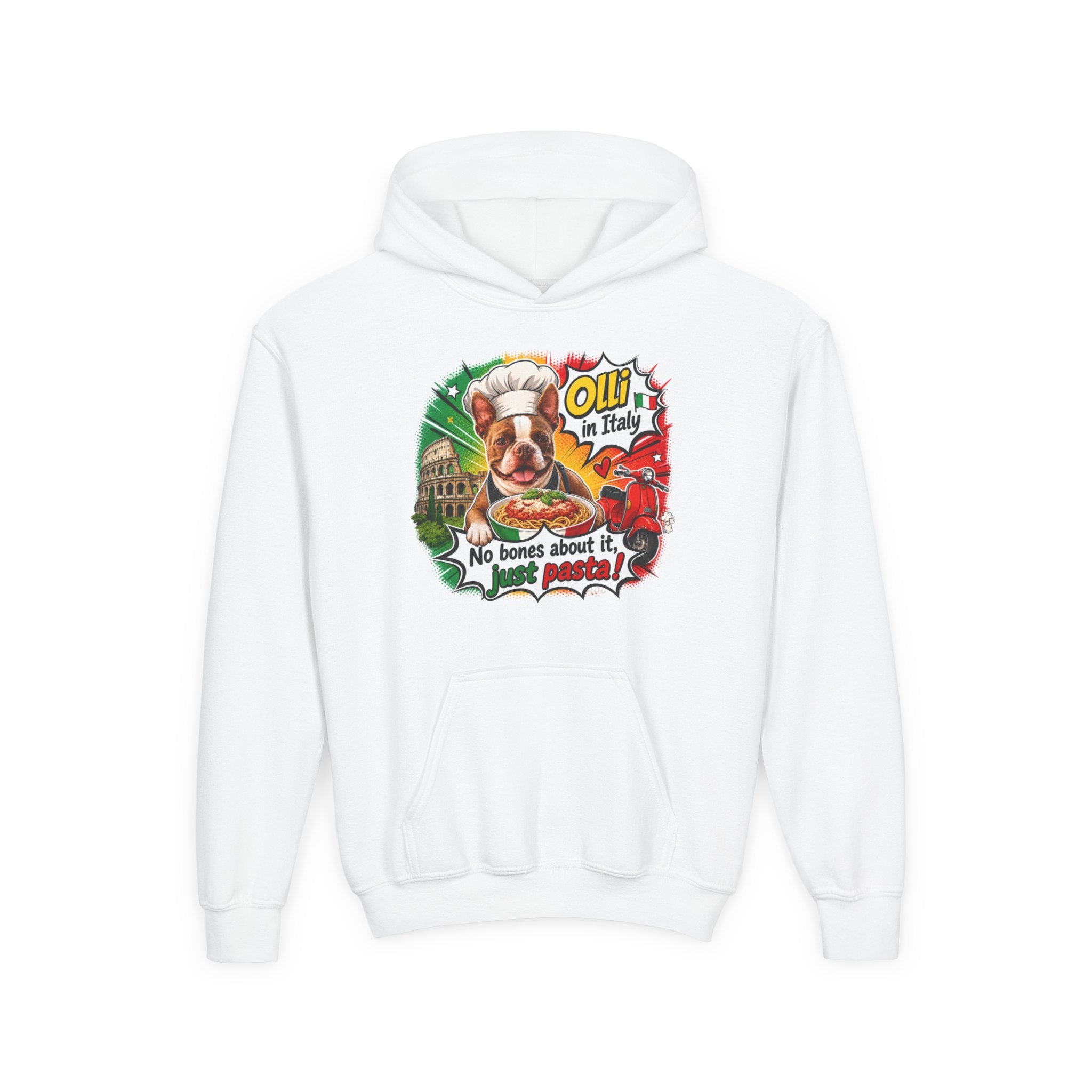 Italian Chef Dog No Bones About It Hoodie | Youth Hoodie