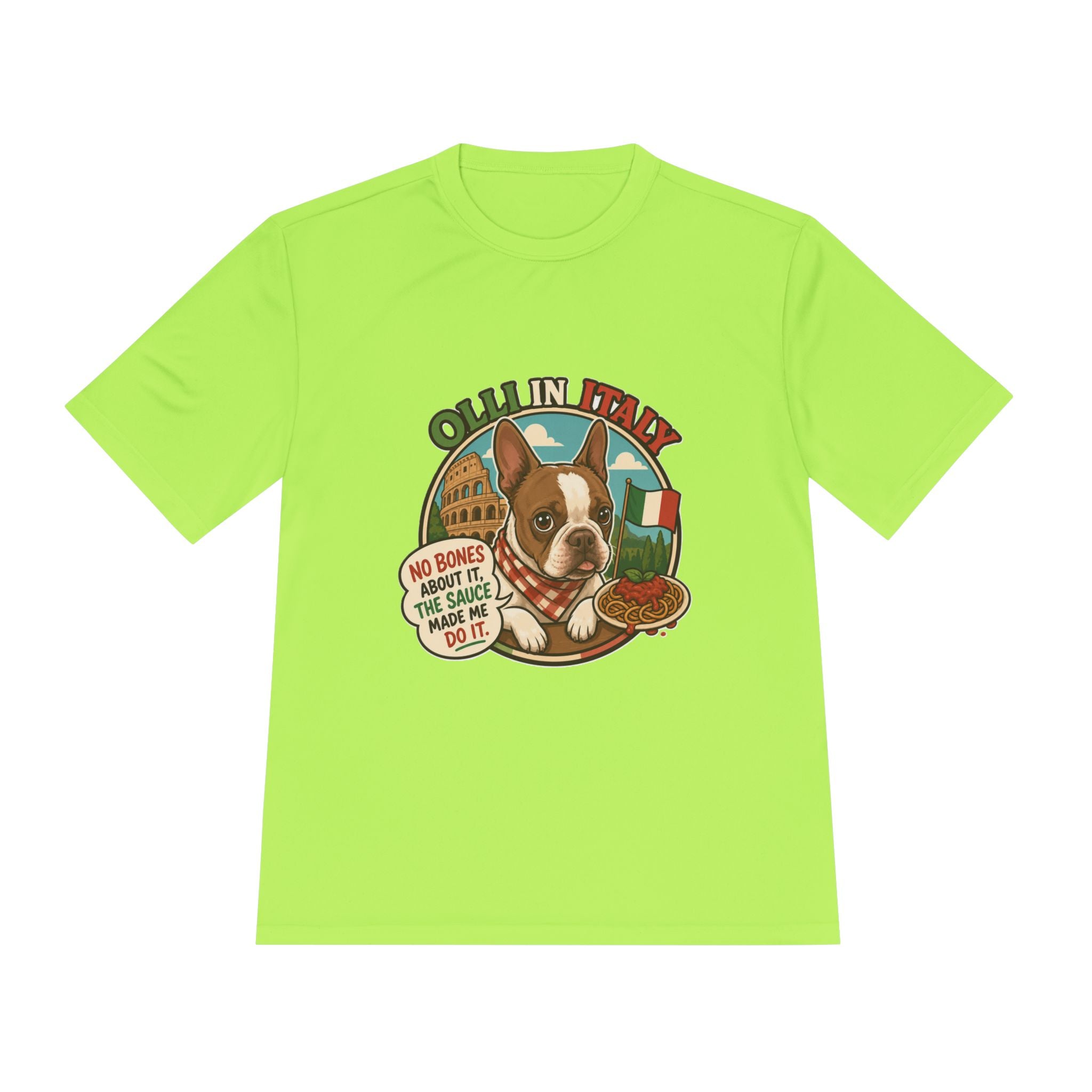 Olli In Italy Boston Terrier Tee | Italian Food Pizza Dog Design