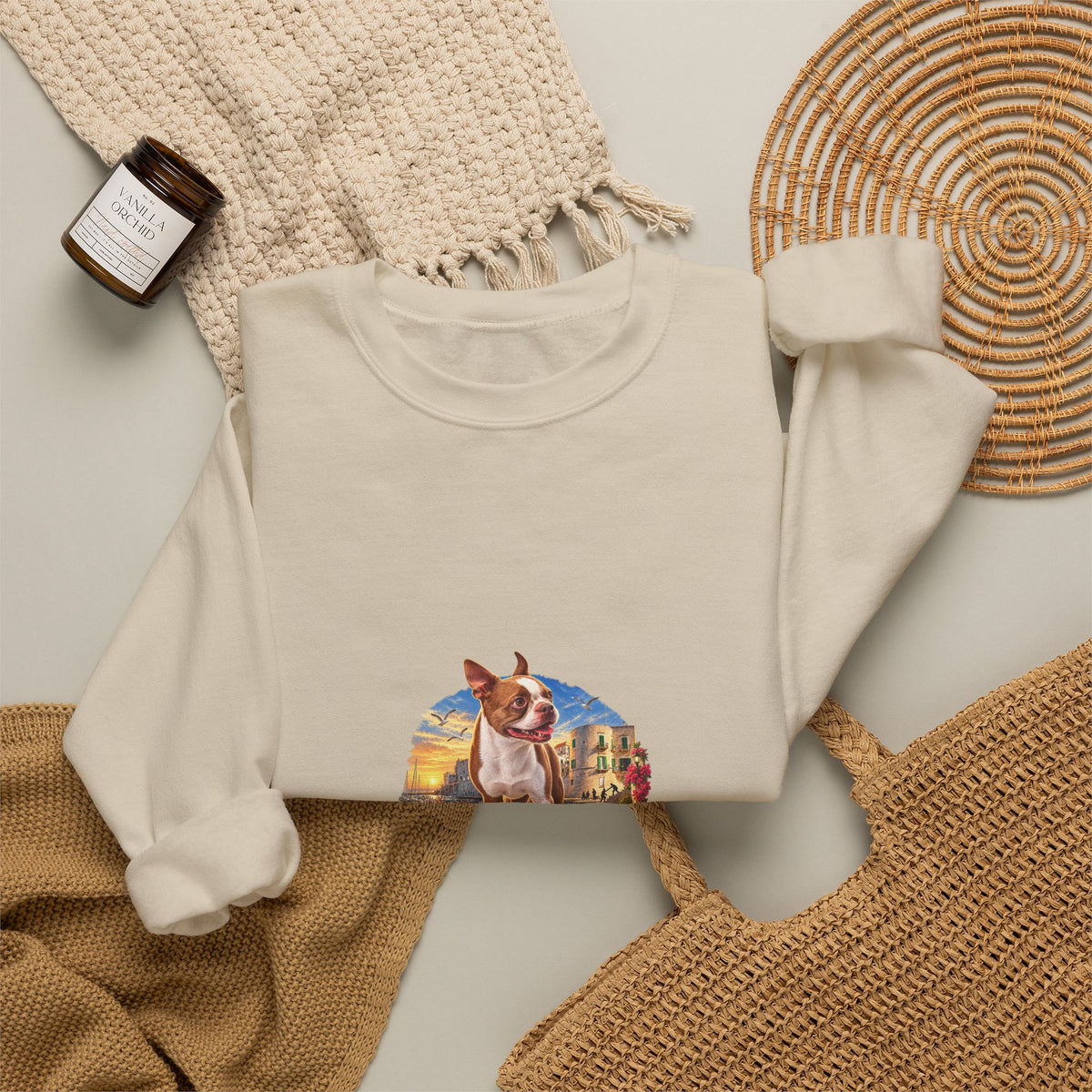 Essential Humans Crewneck Sweatshirt — Vintage Scenic 'Humans Are Essential' Design