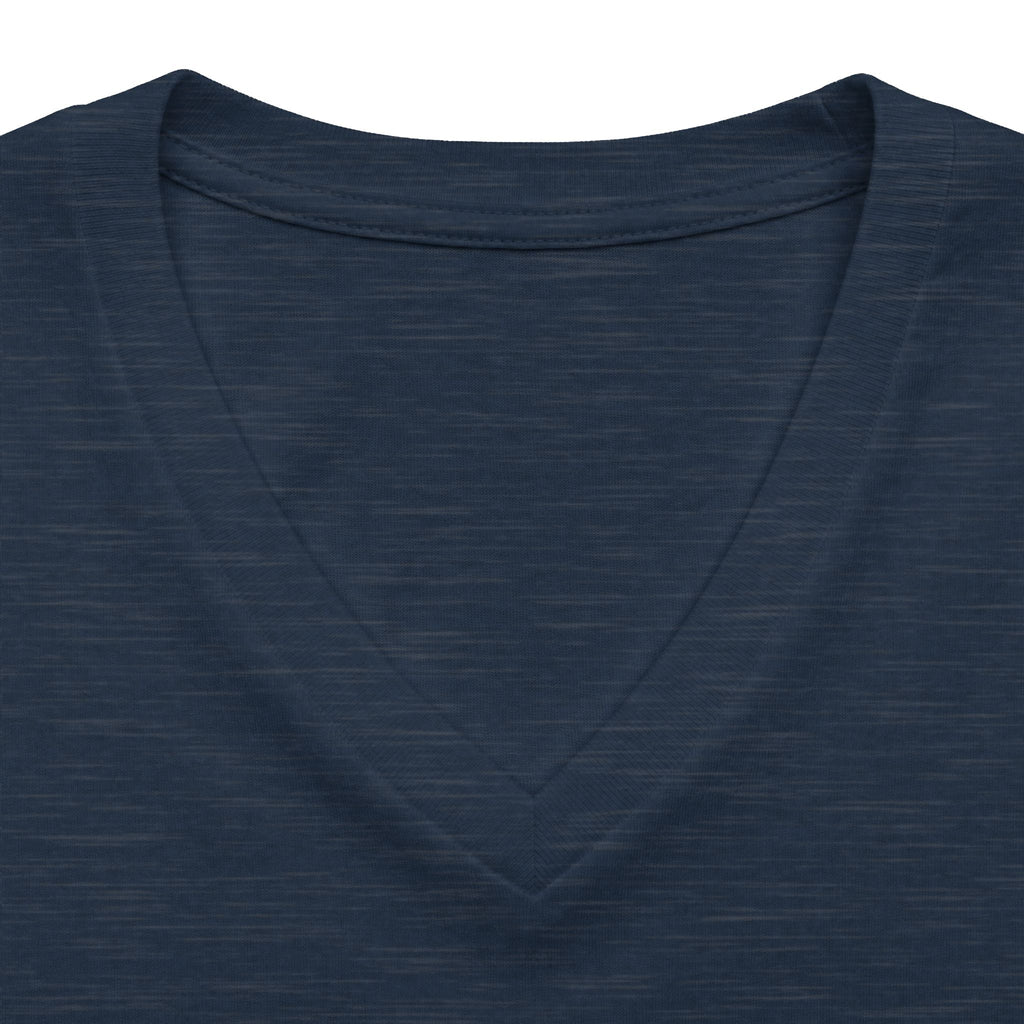 Women's V-Neck Tee — 'Gelato Family' Cute French Bulldog Design