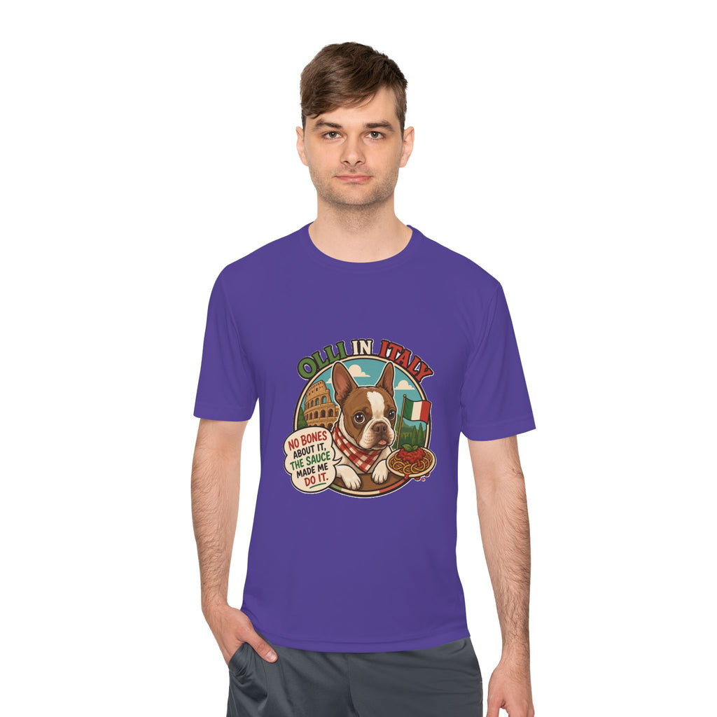 Olli In Italy Boston Terrier Tee | Italian Food Pizza Dog Design