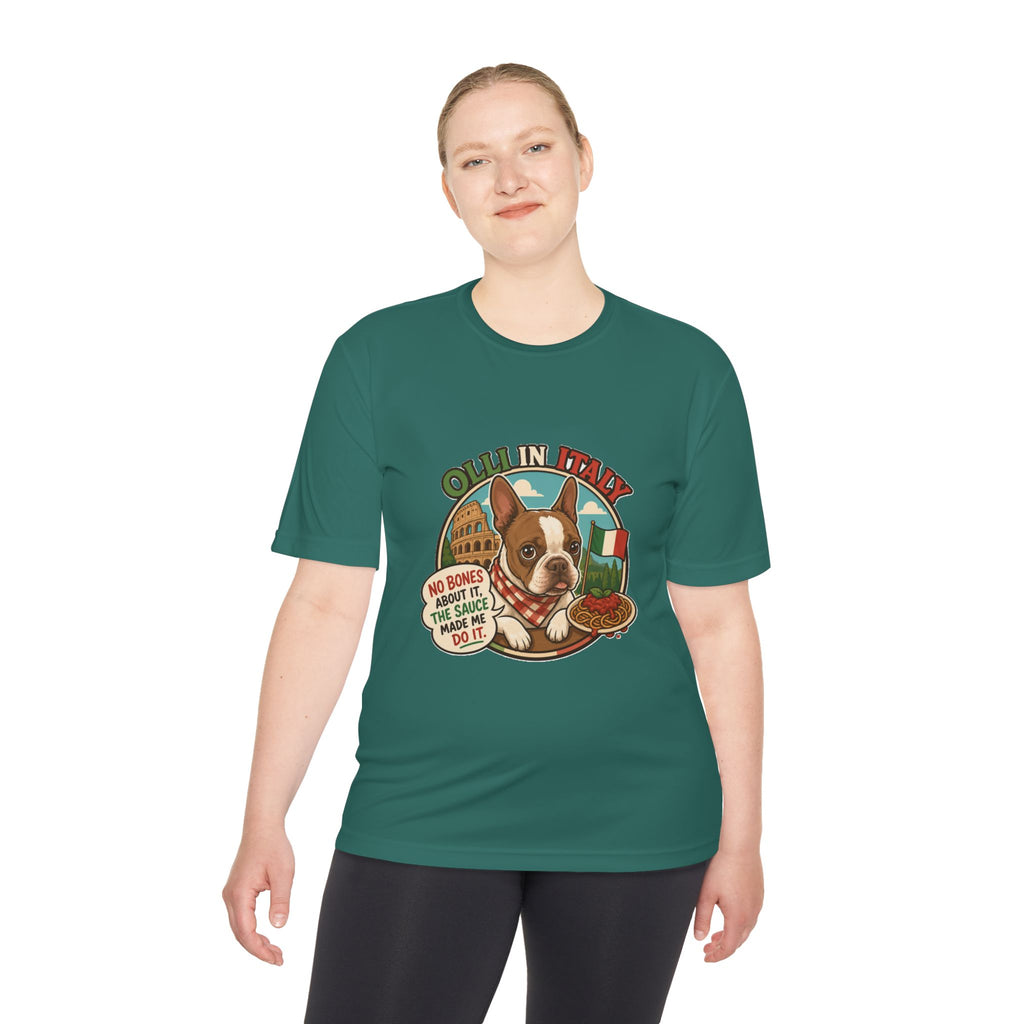 Olli In Italy Boston Terrier Tee | Italian Food Pizza Dog Design
