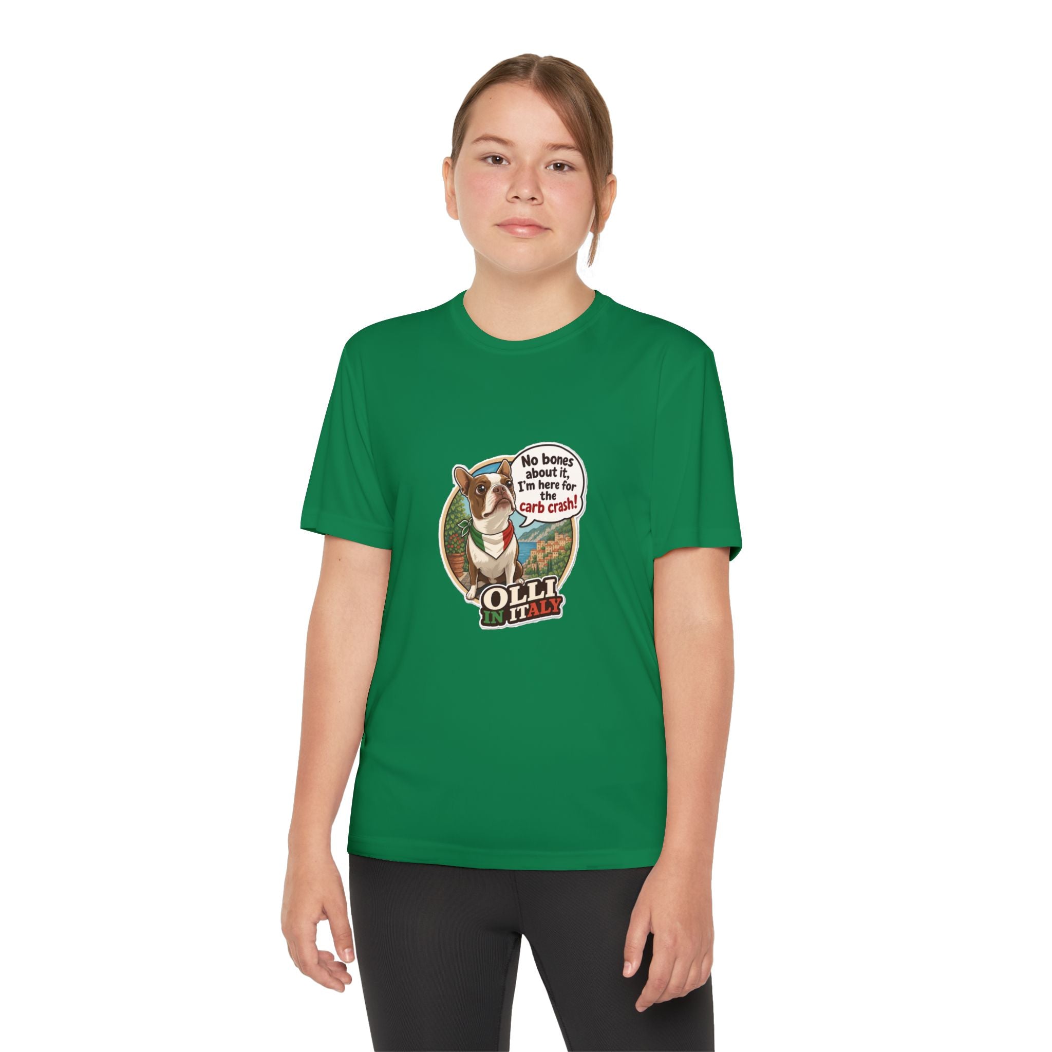 Youth Competitor Tee - 'Ollie the Corgi' Funny Kids Racing Shirt