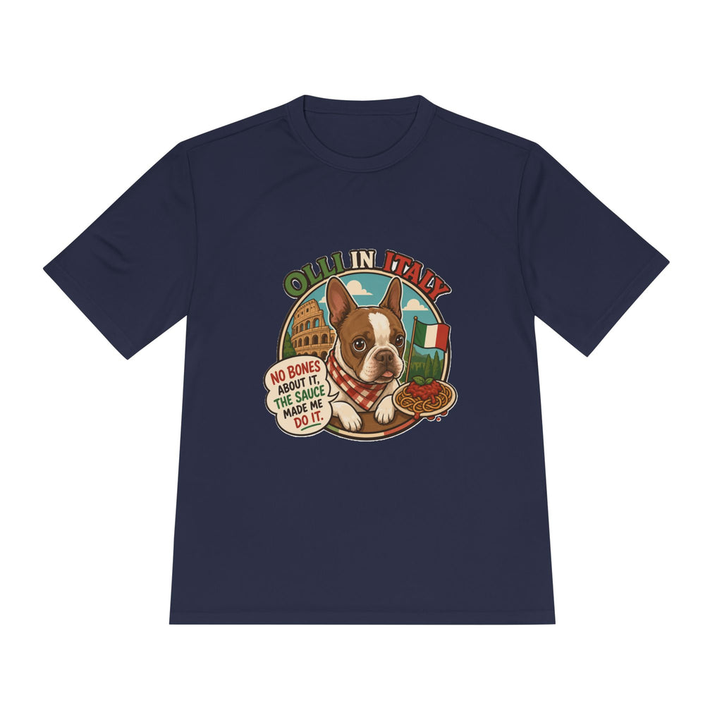 Olli In Italy Boston Terrier Tee | Italian Food Pizza Dog Design