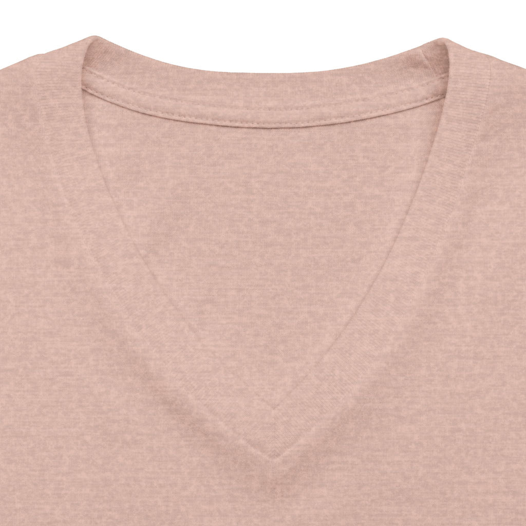 Women's V-Neck Tee — 'Gelato Family' Cute French Bulldog Design