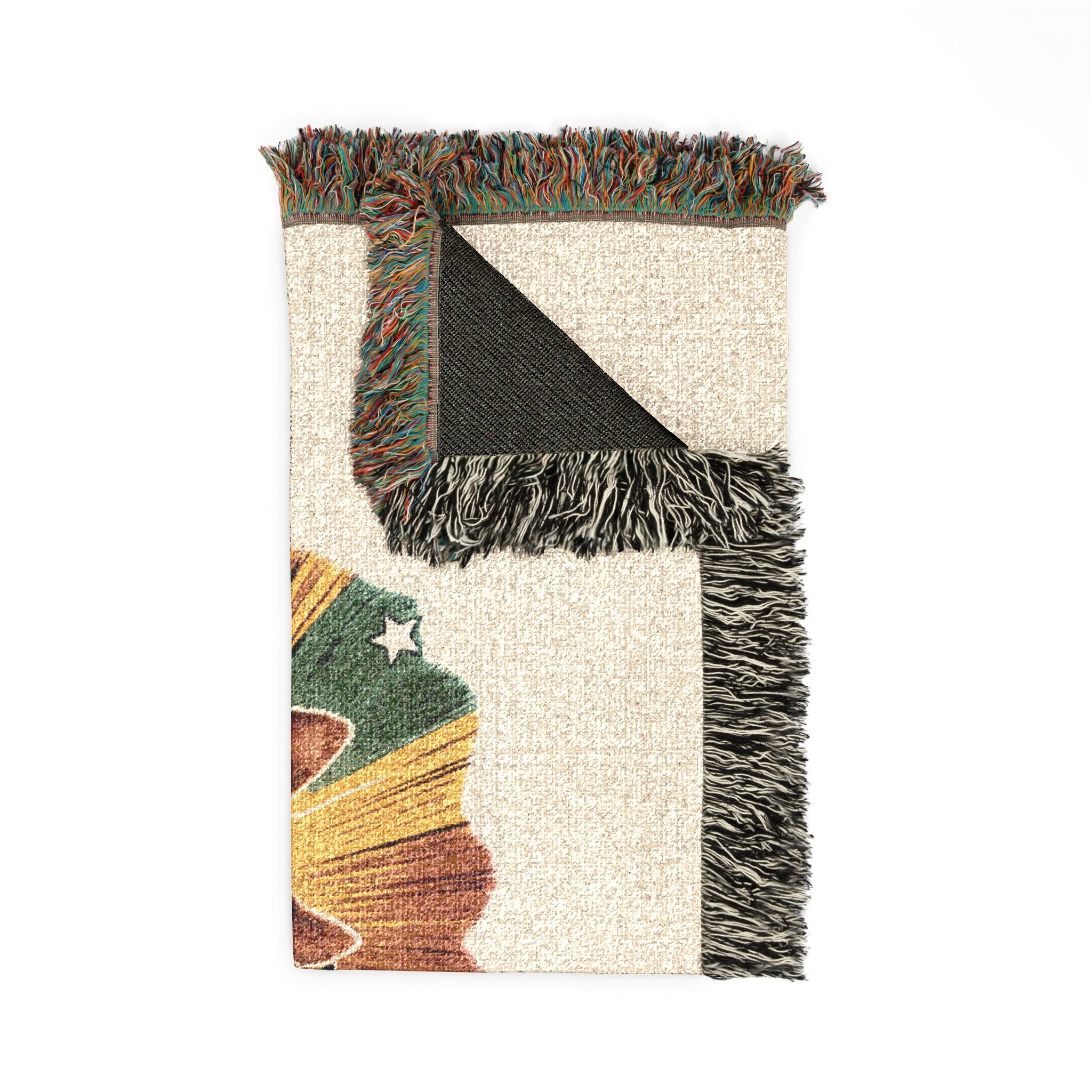 Olli in Italy dog illustration Woven Blanket | travel retro pet throw