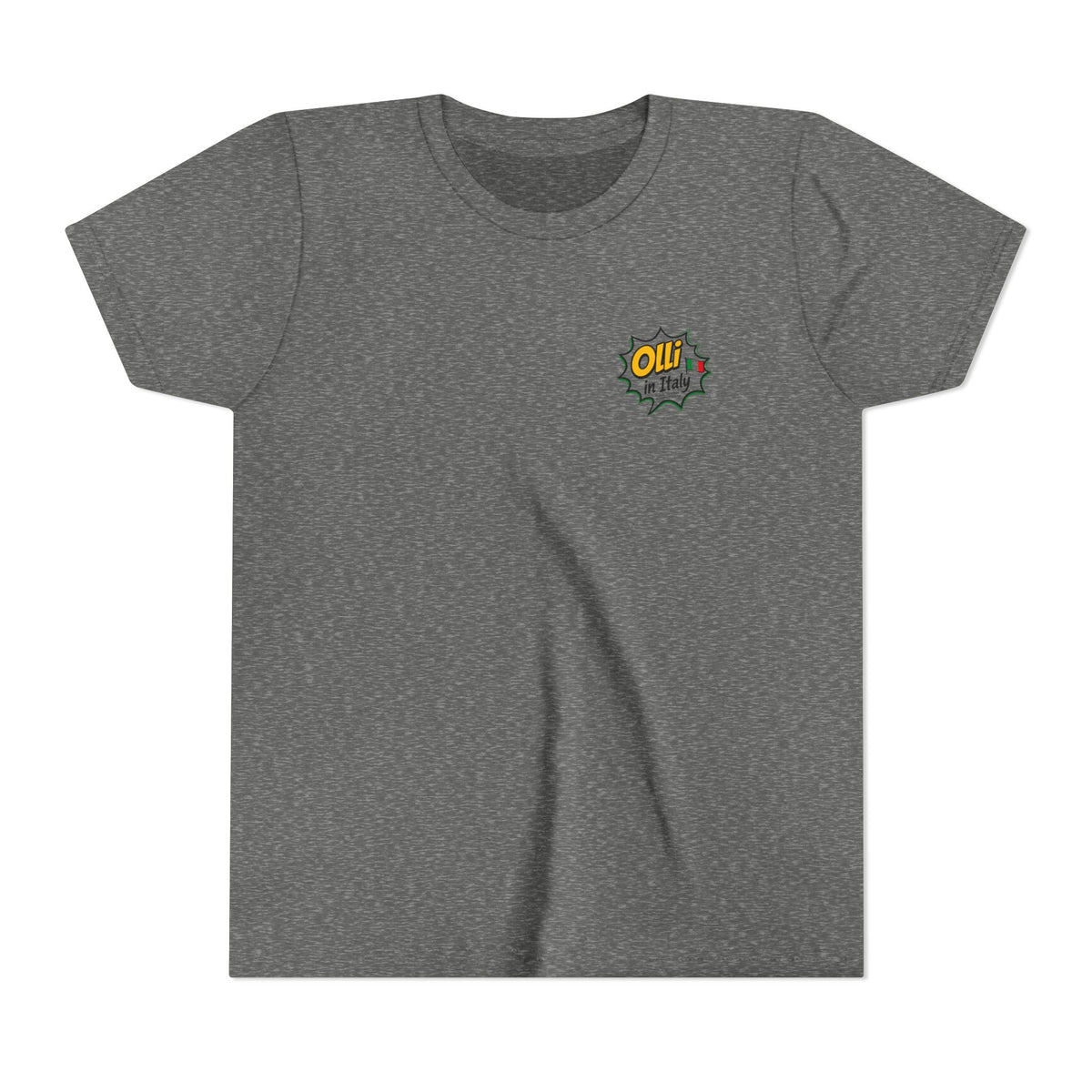 Kids' Pizza Olli the Boston Terrier Tee — "Saved by Grace" Funny Italian Pizza Youth Shirt