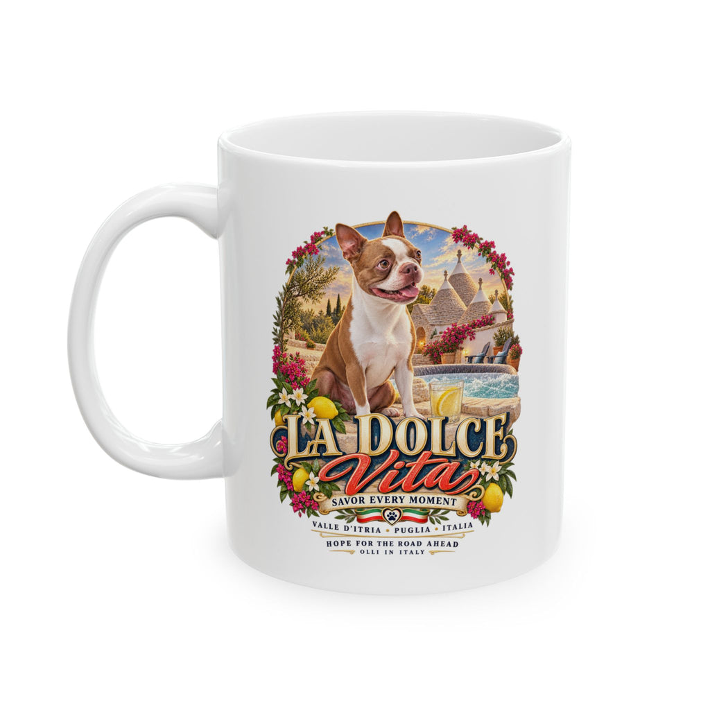 Tropical Beach Ceramic Mug — Vintage Paradise Design (11oz & 15oz)