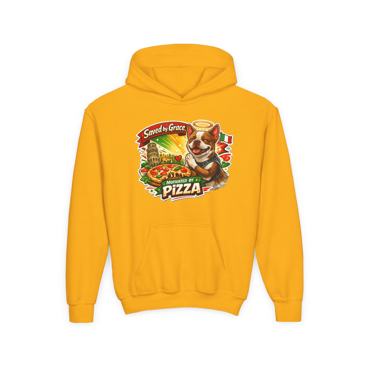 Olli the Boston Terrier Pizza Adventure Hoodie | My Nose Says This Way sweatshirt