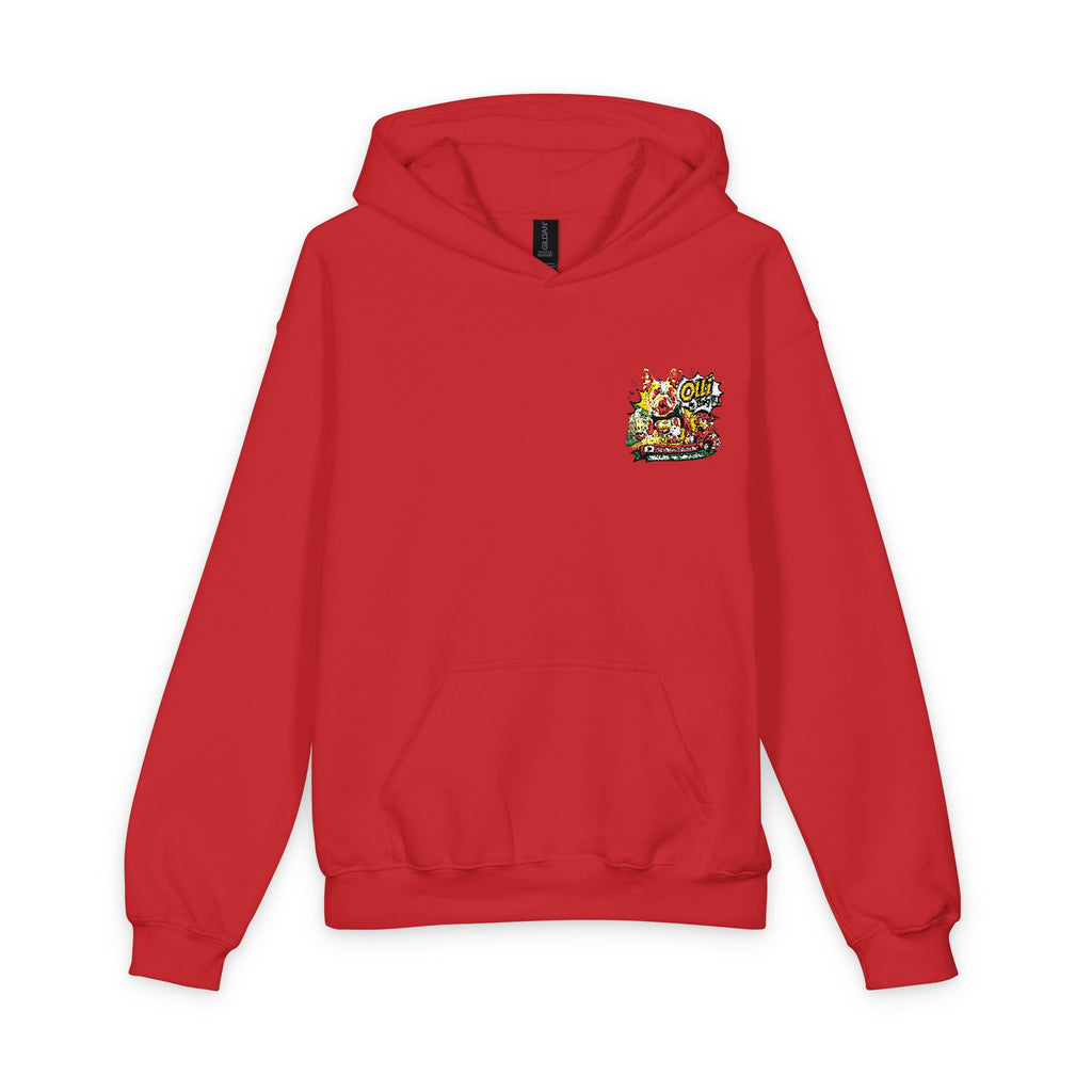 Olli the Boston Terrier Kids Hoodie with Colorful Confetti Pocket Print