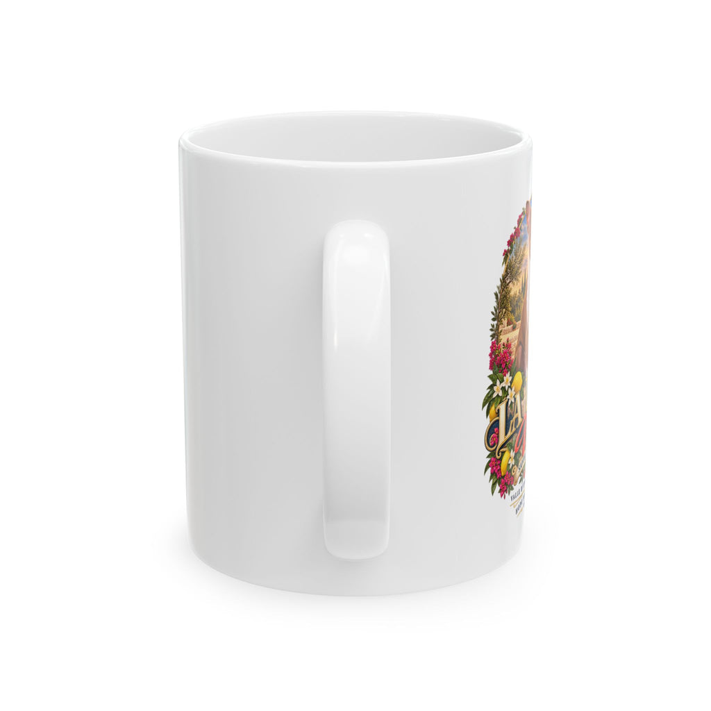 Tropical Beach Ceramic Mug — Vintage Paradise Design (11oz & 15oz)