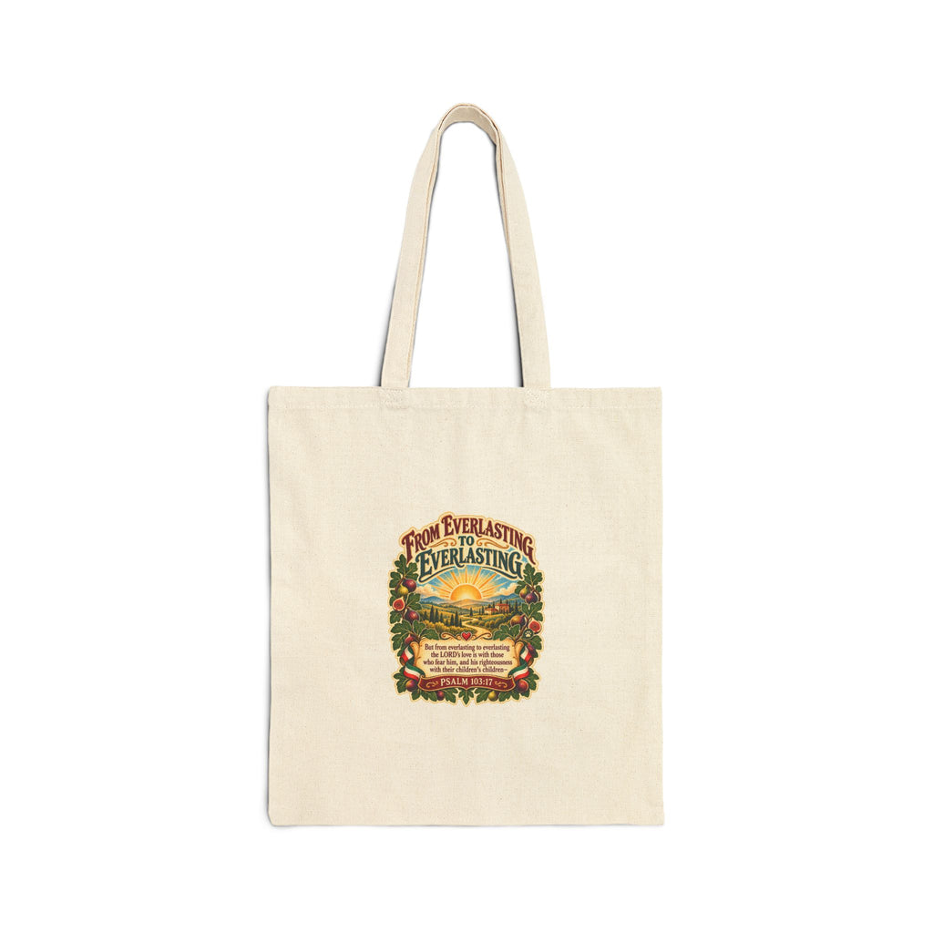 Vintage 'Everlasting' Floral Canvas Tote Bag