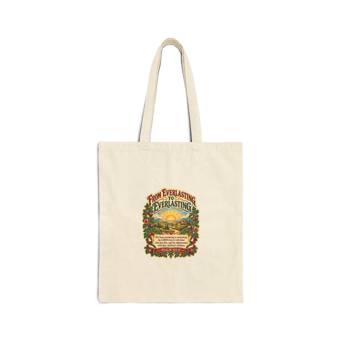 Vintage 'Everlasting' Floral Canvas Tote Bag