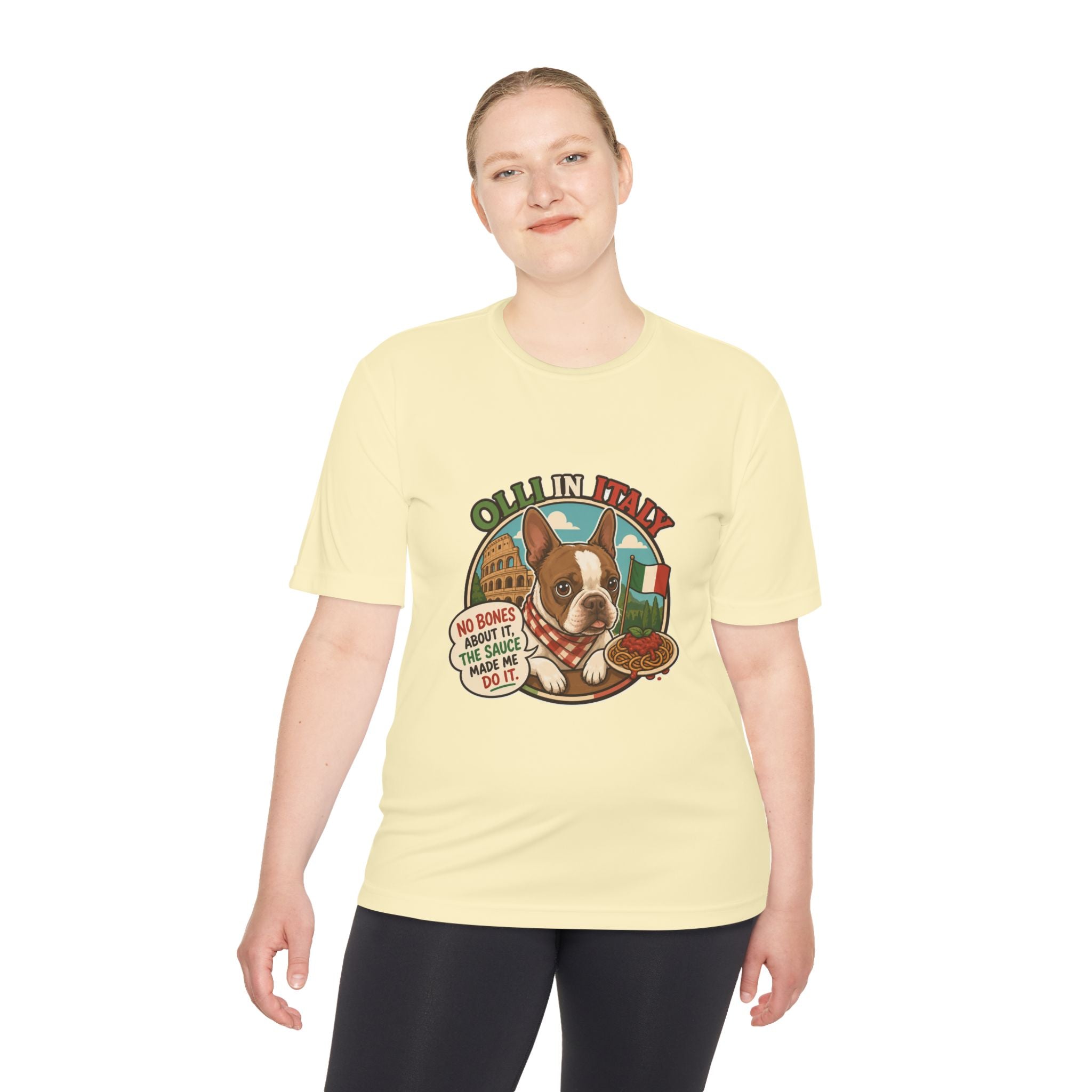 Olli In Italy Boston Terrier Tee | Italian Food Pizza Dog Design