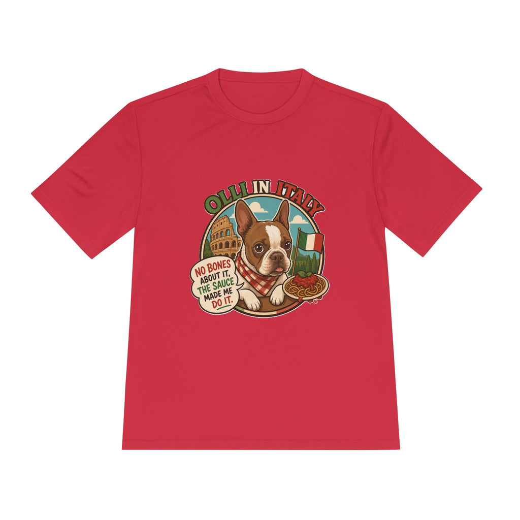 Olli In Italy Boston Terrier Tee | Italian Food Pizza Dog Design