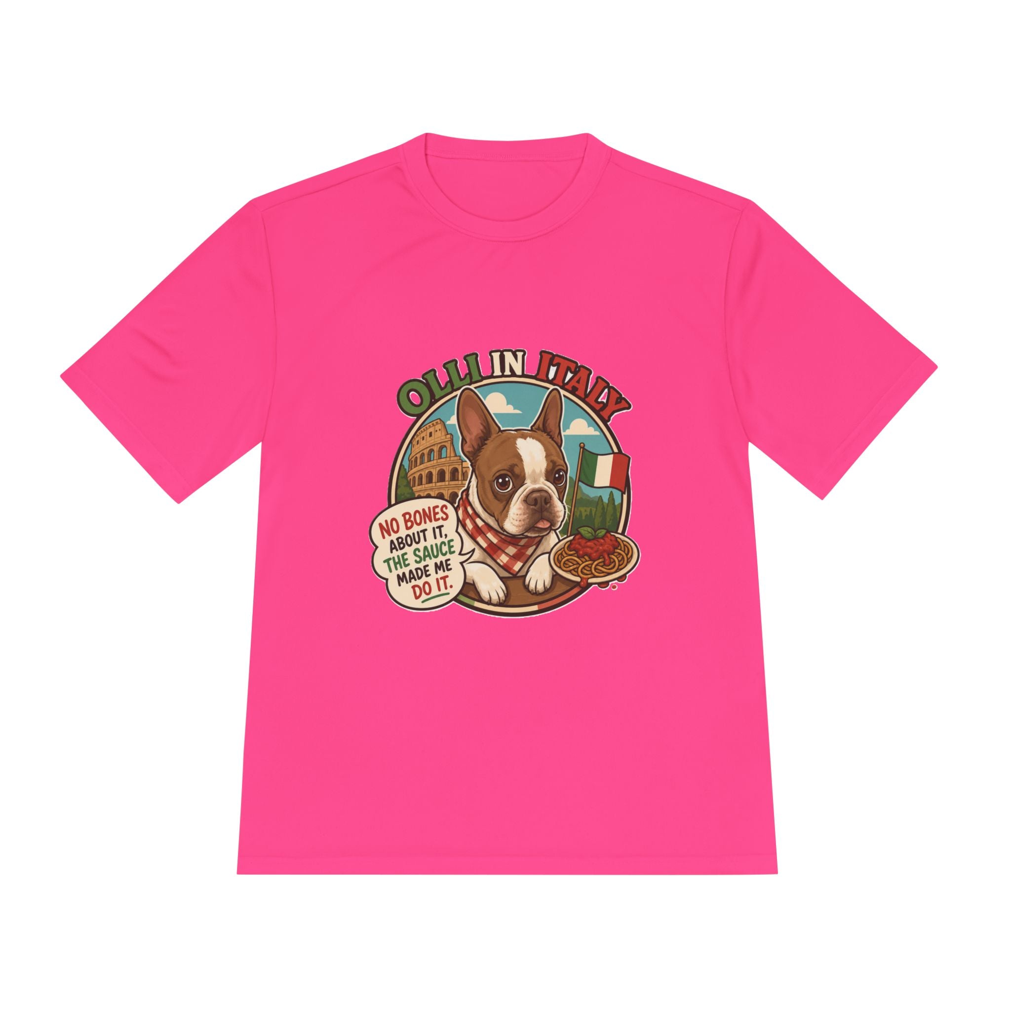 Olli In Italy Boston Terrier Tee | Italian Food Pizza Dog Design