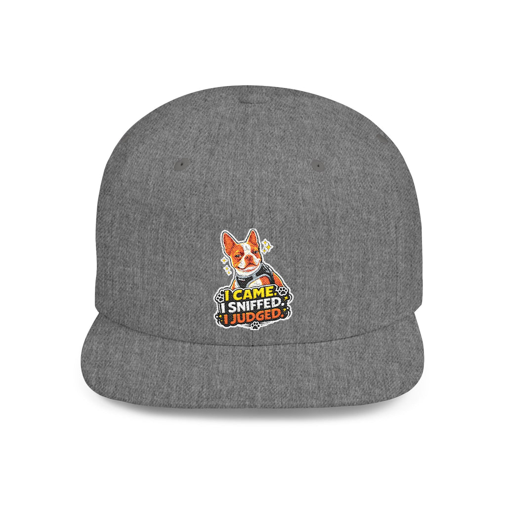 Olli In Italy Flat Bill Snapback | Cute Dog Face Hat