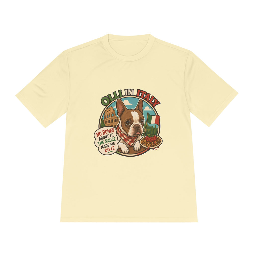 Olli In Italy Boston Terrier Tee | Italian Food Pizza Dog Design