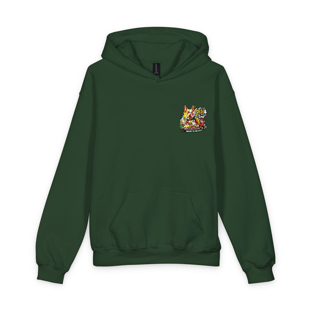 Olli the Boston Terrier Kids Hoodie with Colorful Confetti Pocket Print