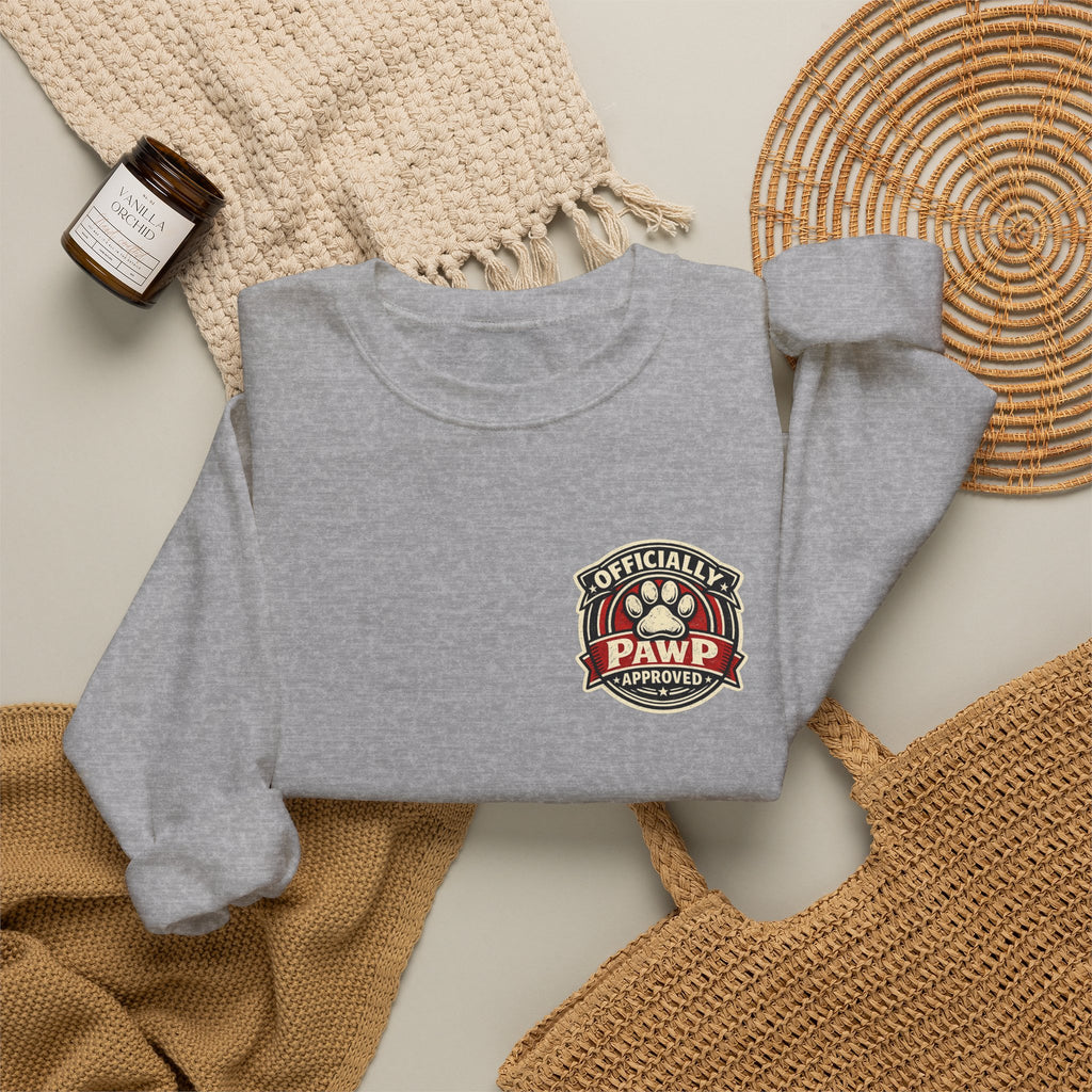 Olli The Boston Terrier Officially Licensed 'Pawp Approved' Crest Crewneck Sweatshirt