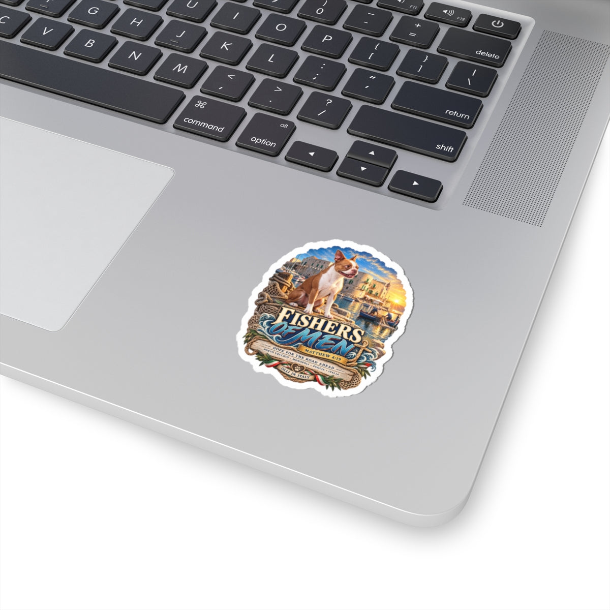 Fishers of Men Sticker — Coastal Christian Faith Vinyl Sticker (Matthew 4:19)