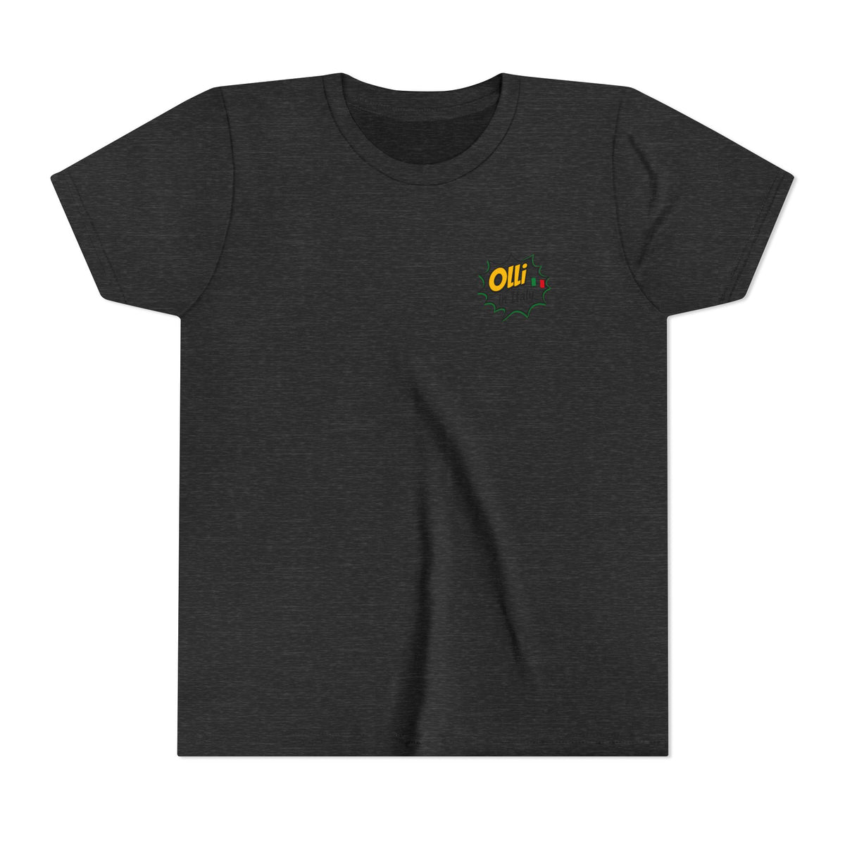 Kids' Pizza Olli the Boston Terrier Tee — "Saved by Grace" Funny Italian Pizza Youth Shirt
