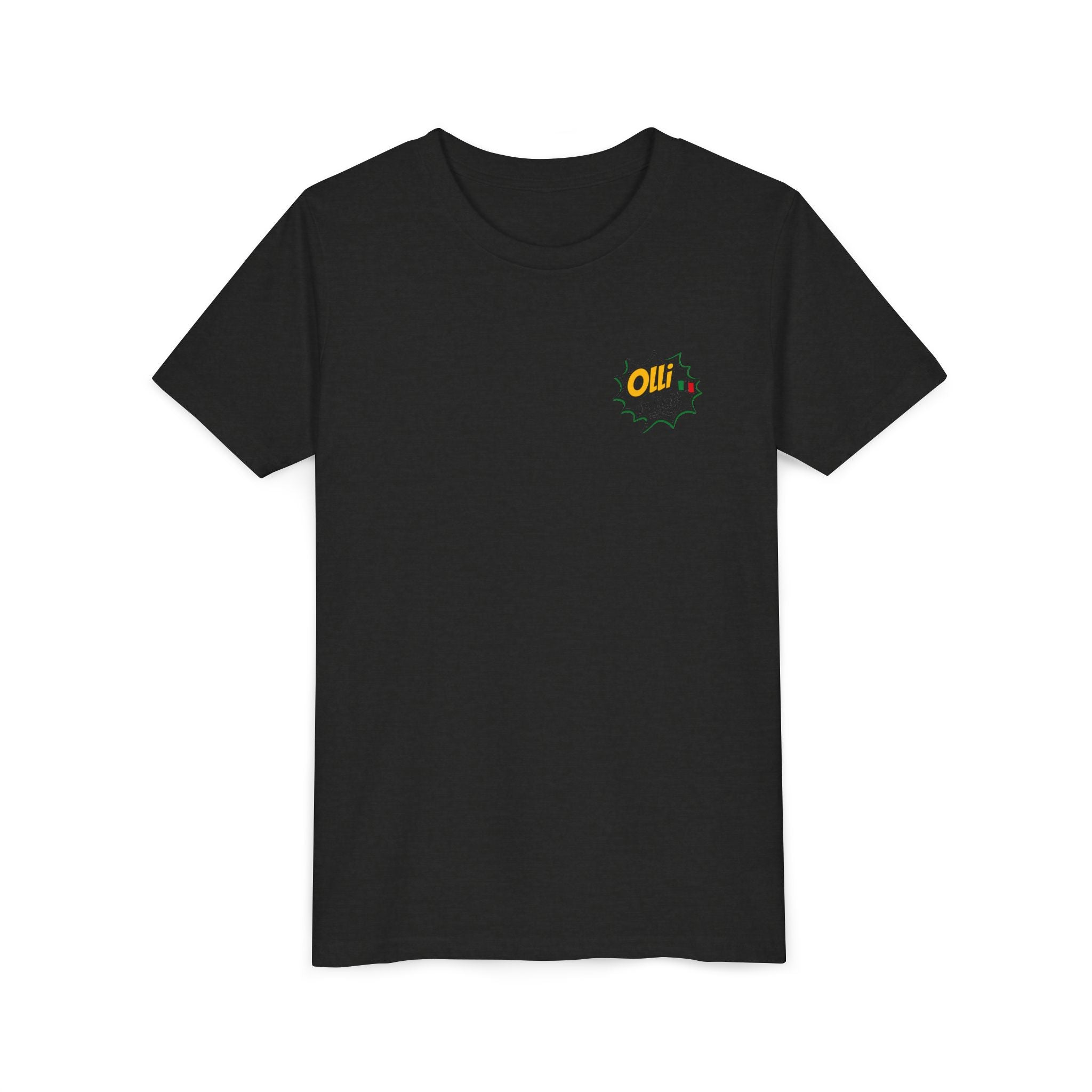 Kids' Pizza Olli the Boston Terrier in Italy Tee — "Saved by Grace" Funny Italian Pizza Youth Shirt