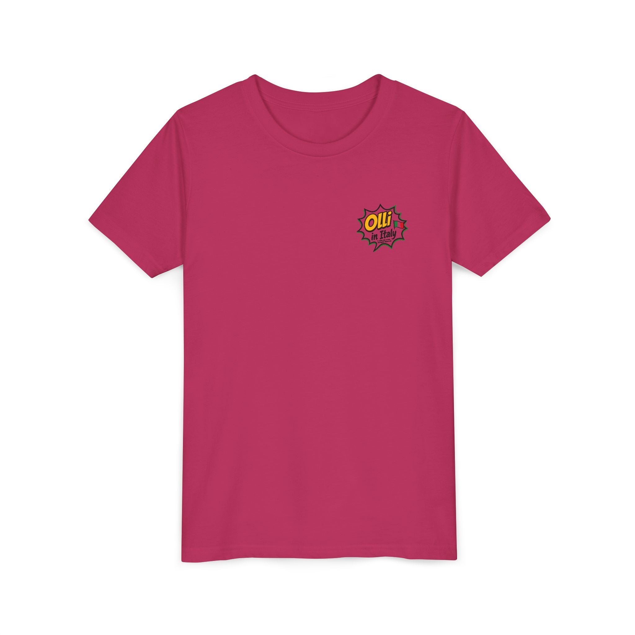 Kids' Pizza Olli the Boston Terrier Tee — "Saved by Grace" Funny Italian Pizza Youth Shirt