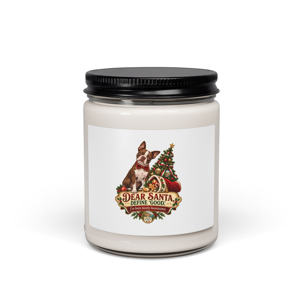 Dear Santa Dog Christmas Scented Soy Candle — 9oz Holiday Gift Candle