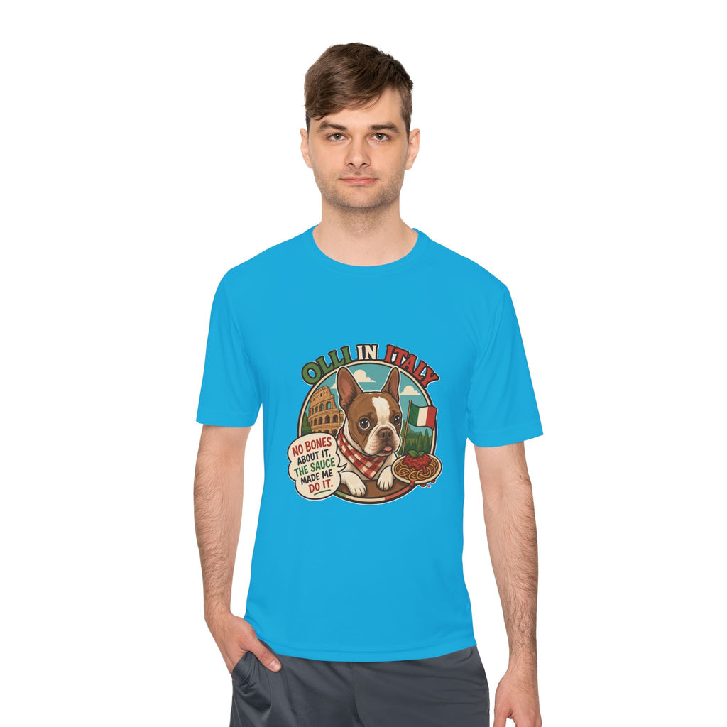 Olli In Italy Boston Terrier Tee | Italian Food Pizza Dog Design