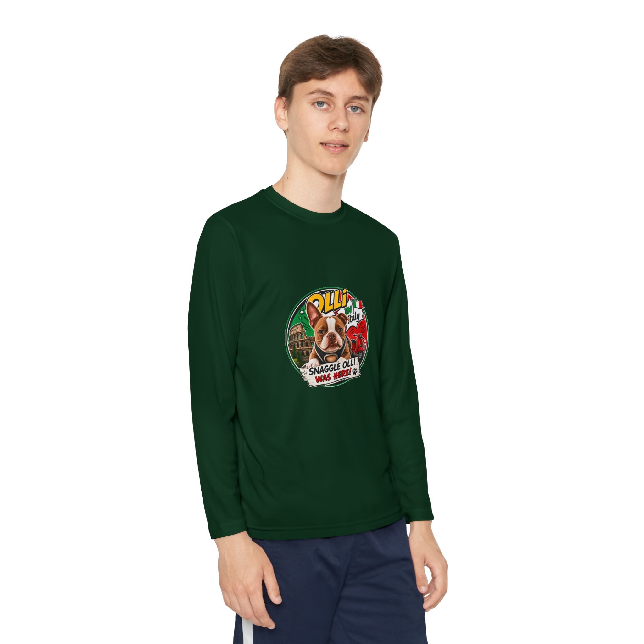 Youth Long Sleeve Tee — "Olli" Snaggle Graphic TEE