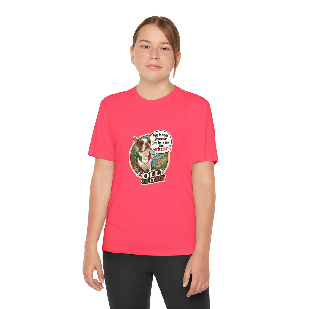 Youth Competitor Tee - 'Ollie the Corgi' Funny Kids Racing Shirt