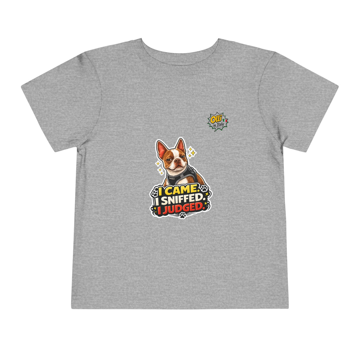 Toddler Boston Terrier Italy Graphic Tee – Soft Cotton