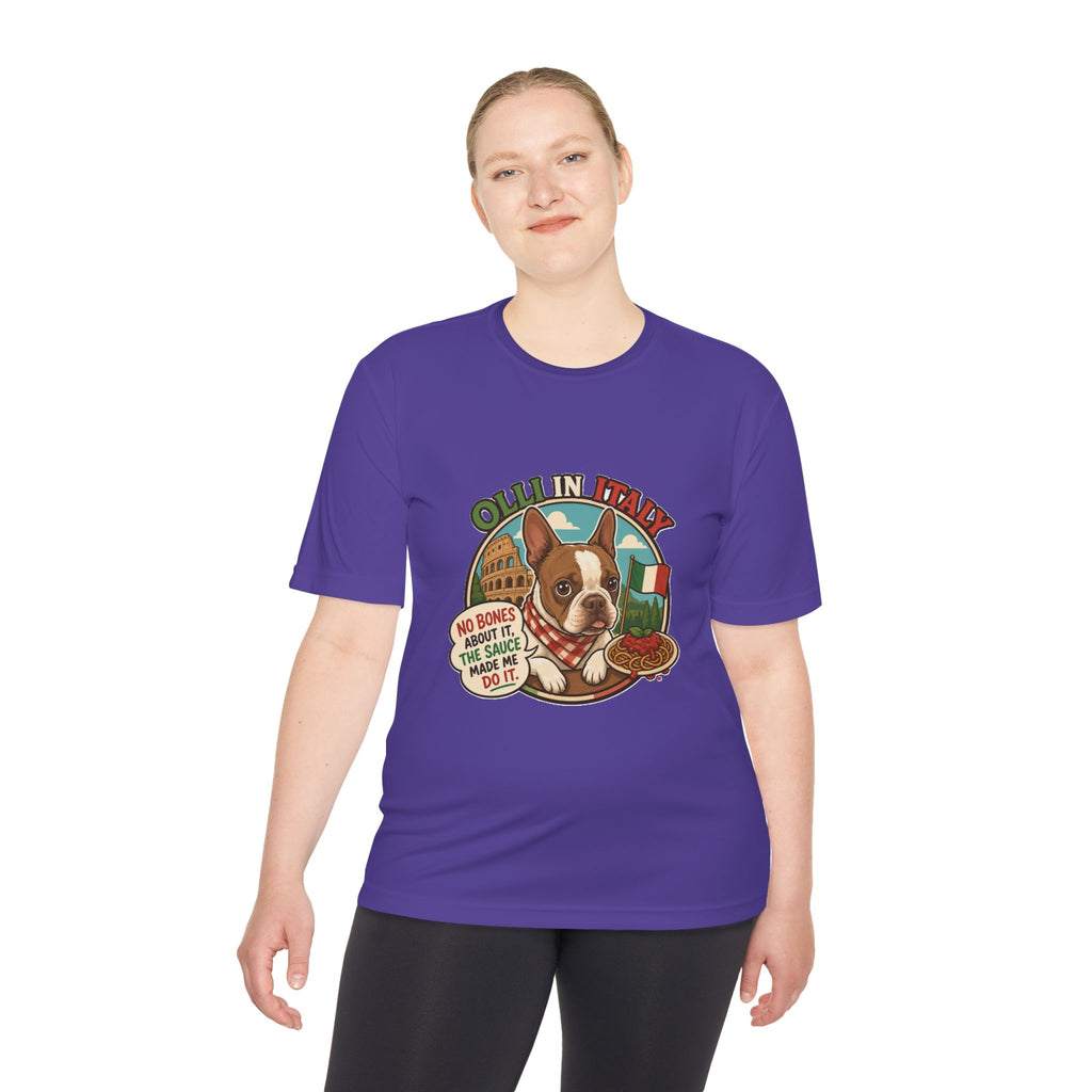 Olli In Italy Boston Terrier Tee | Italian Food Pizza Dog Design