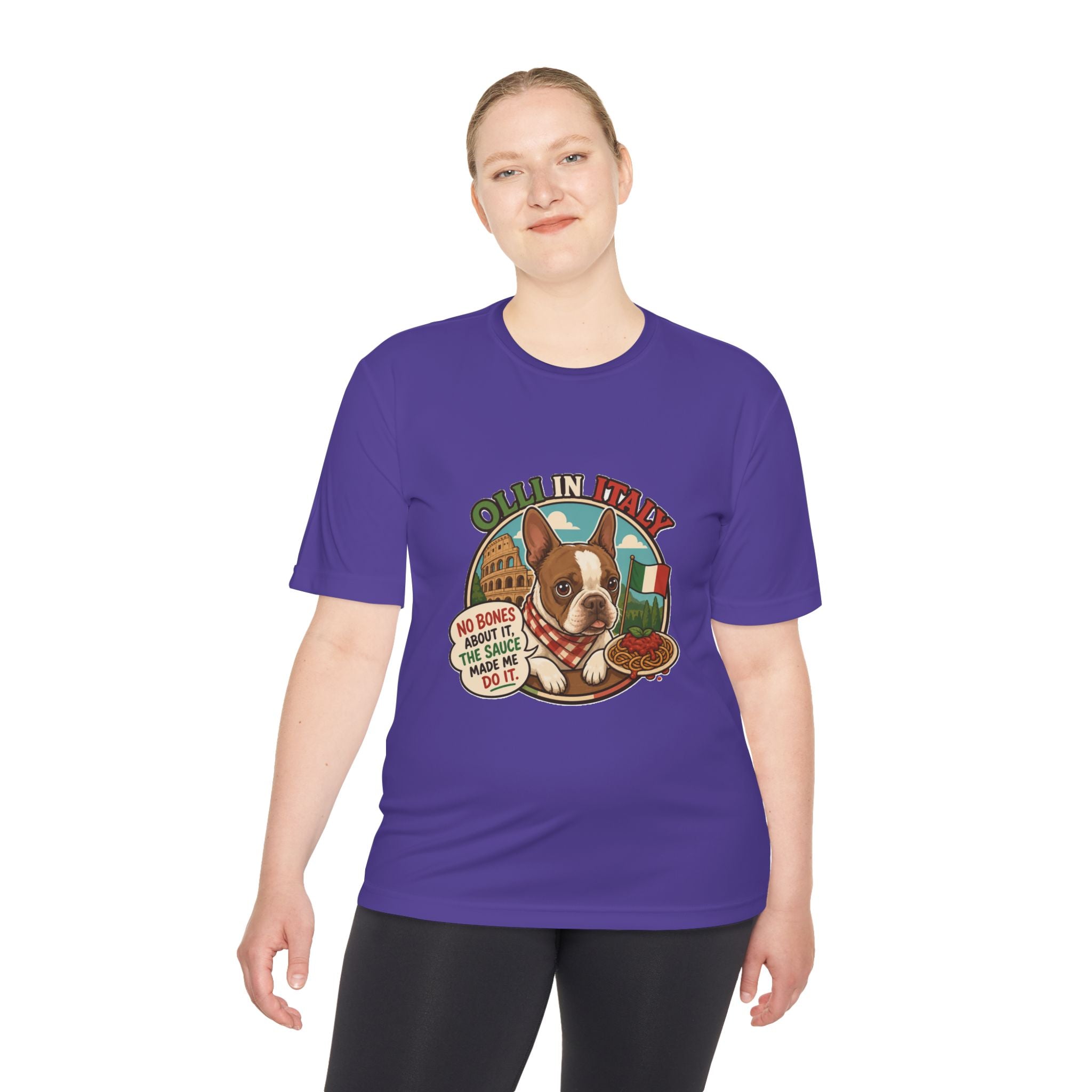 Olli In Italy Boston Terrier Tee | Italian Food Pizza Dog Design