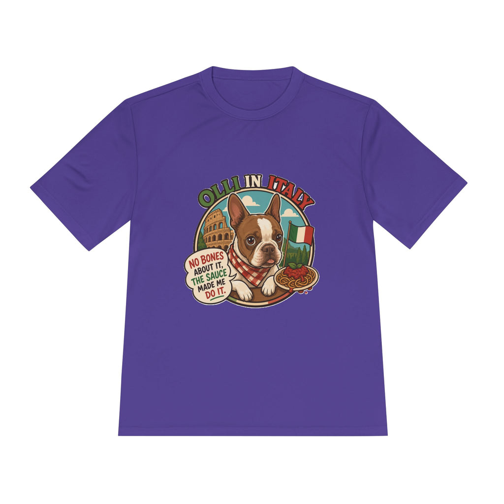Olli In Italy Boston Terrier Tee | Italian Food Pizza Dog Design