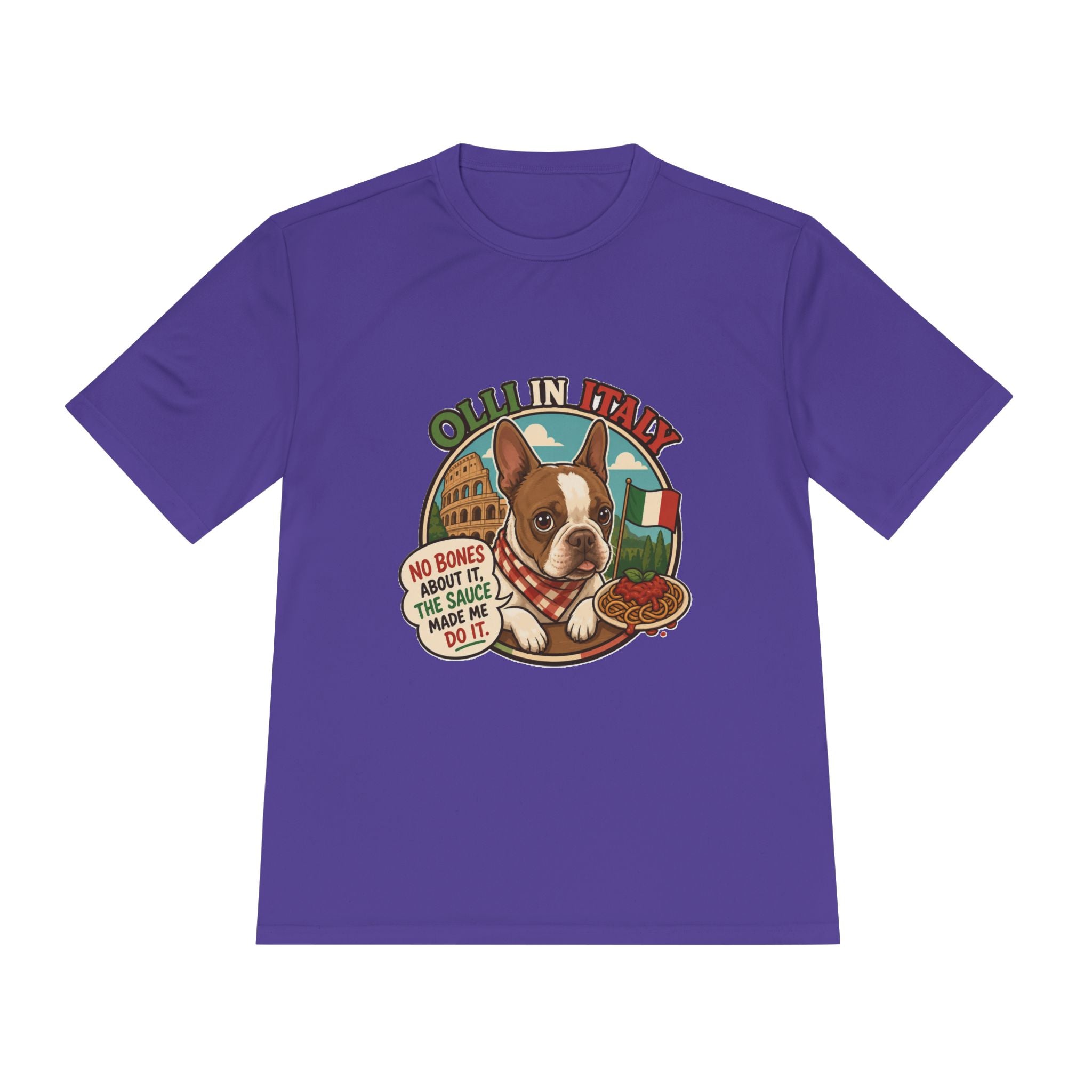 Olli In Italy Boston Terrier Tee | Italian Food Pizza Dog Design
