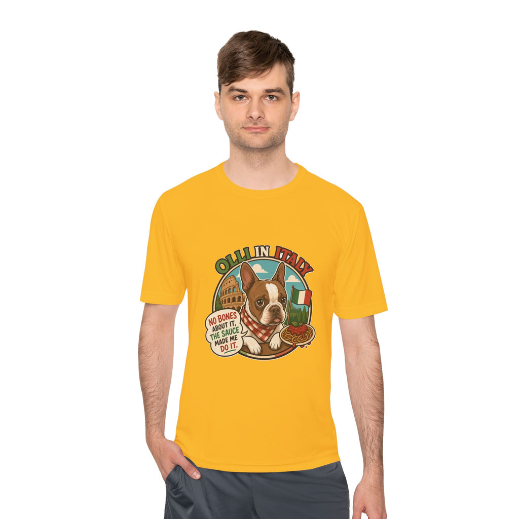 Olli In Italy Boston Terrier Tee | Italian Food Pizza Dog Design