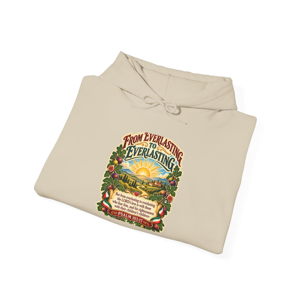 Hoodie - 'From Everlasting to Everlasting' Vintage Nature Graphic Hoodie