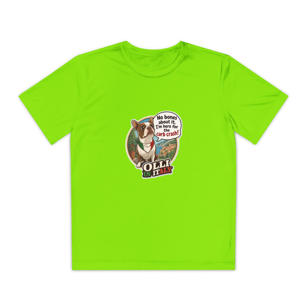 Youth Competitor Tee - 'Ollie the Corgi' Funny Kids Racing Shirt
