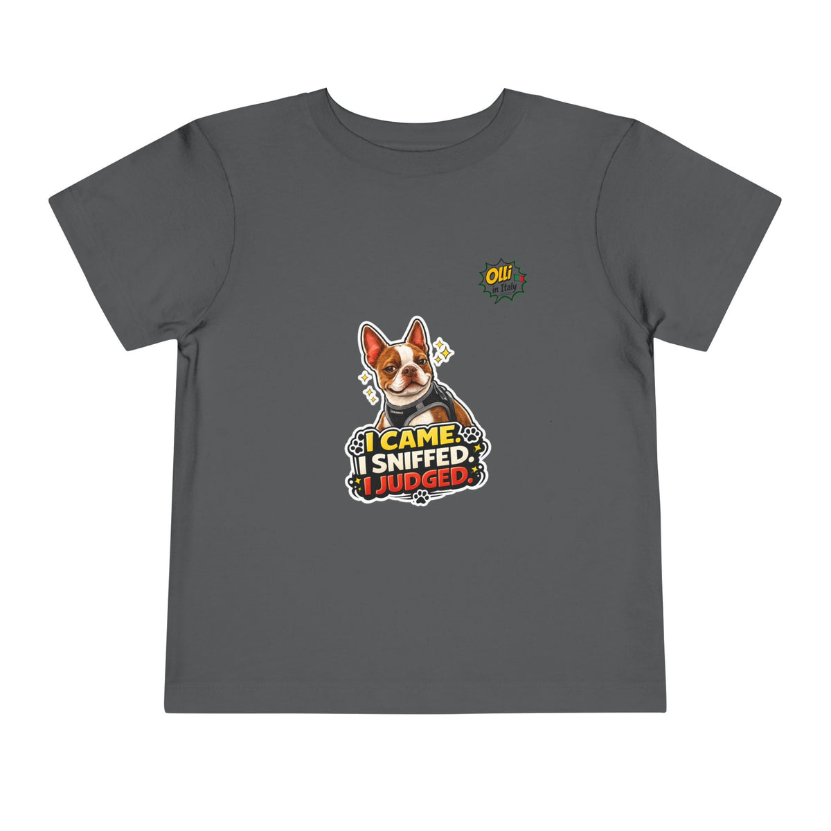 Toddler Boston Terrier Italy Graphic Tee – Soft Cotton