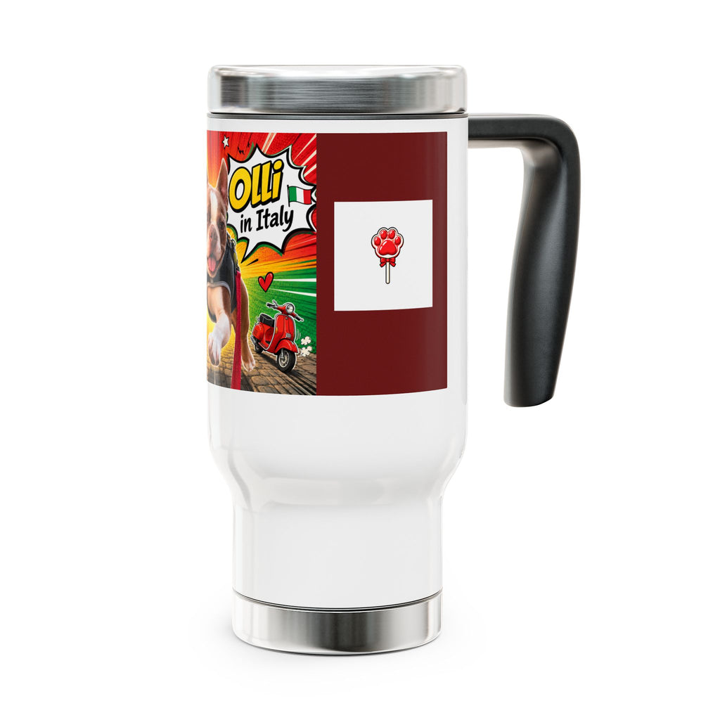 Stainless Steel Travel Mug with Handle, 14oz