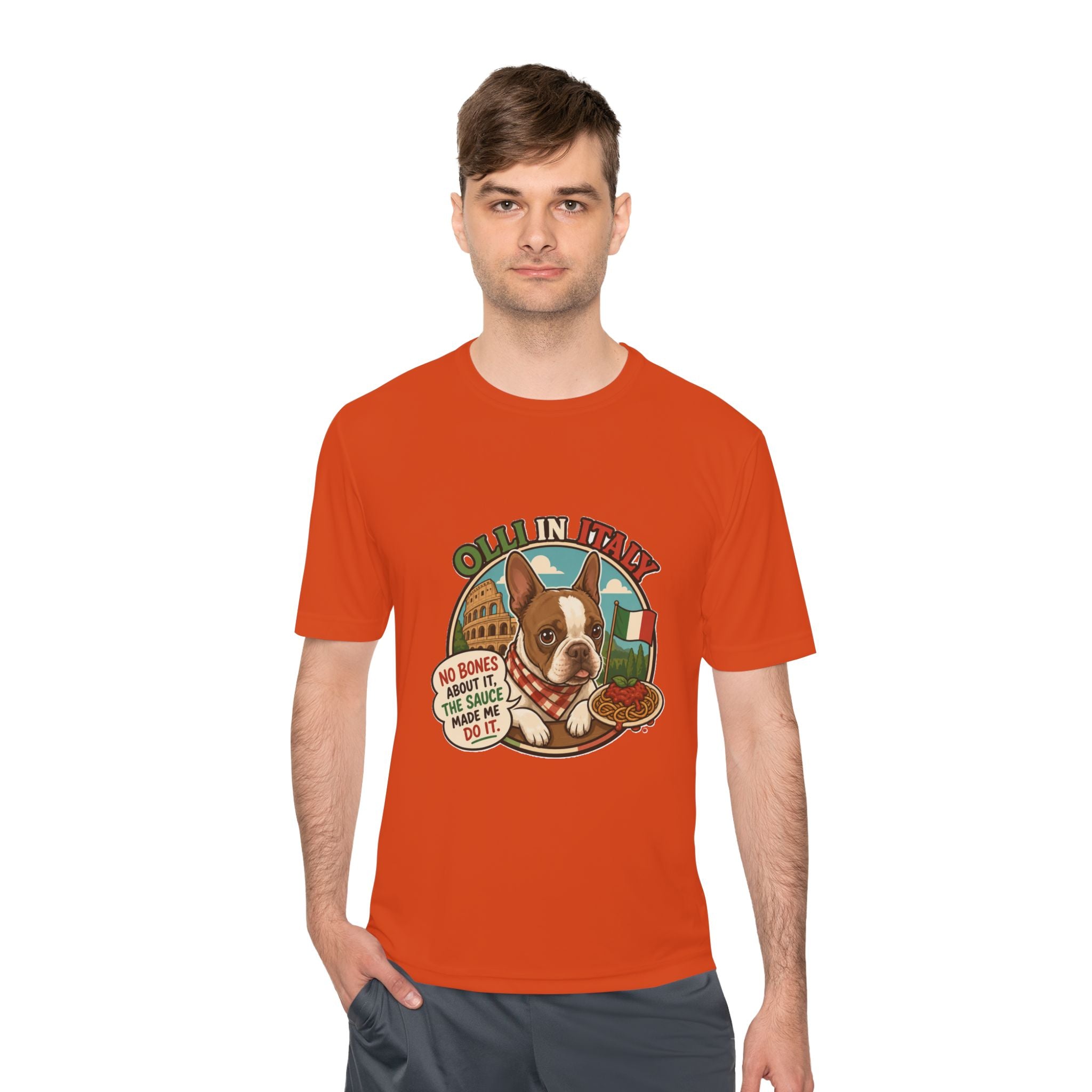 Olli In Italy Boston Terrier Tee | Italian Food Pizza Dog Design