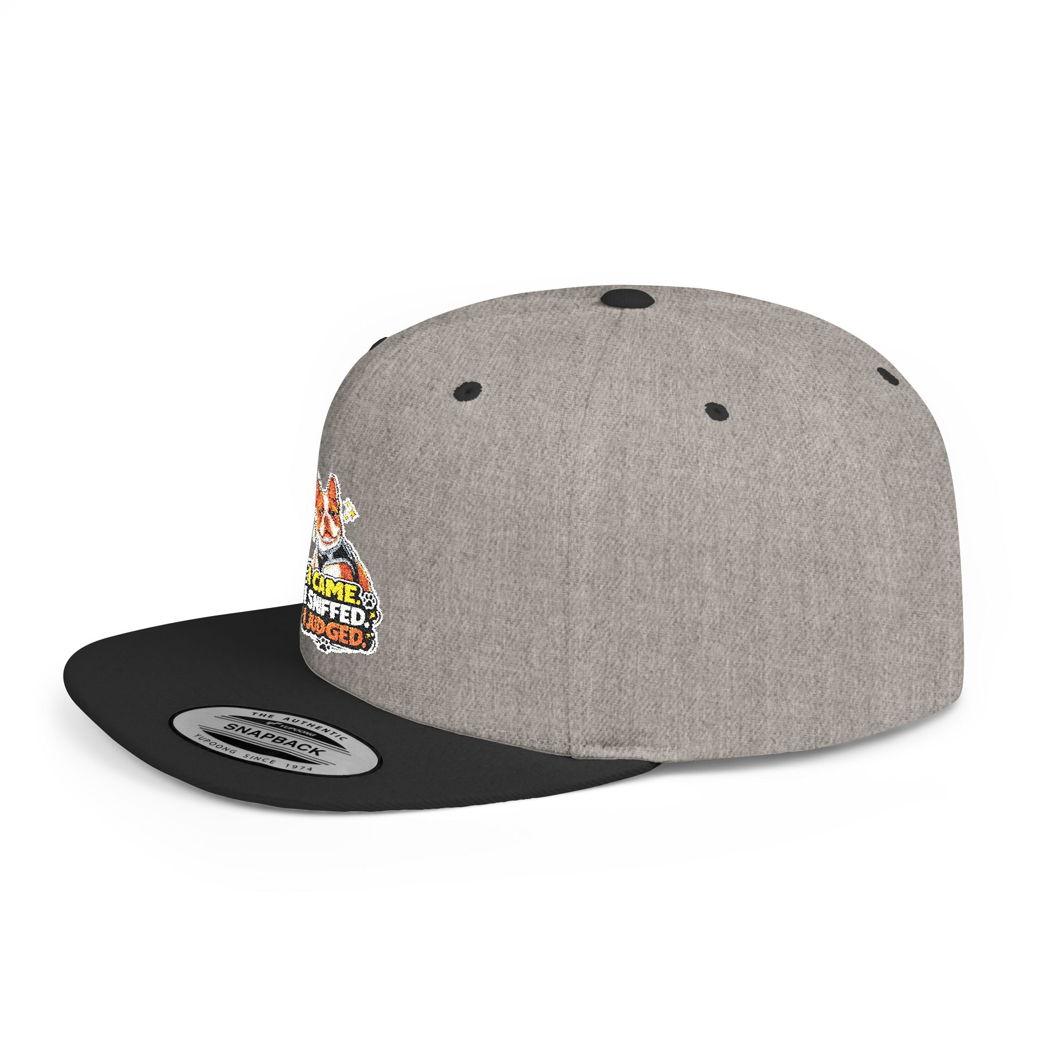 Olli In Italy Flat Bill Snapback | Cute Dog Face Hat