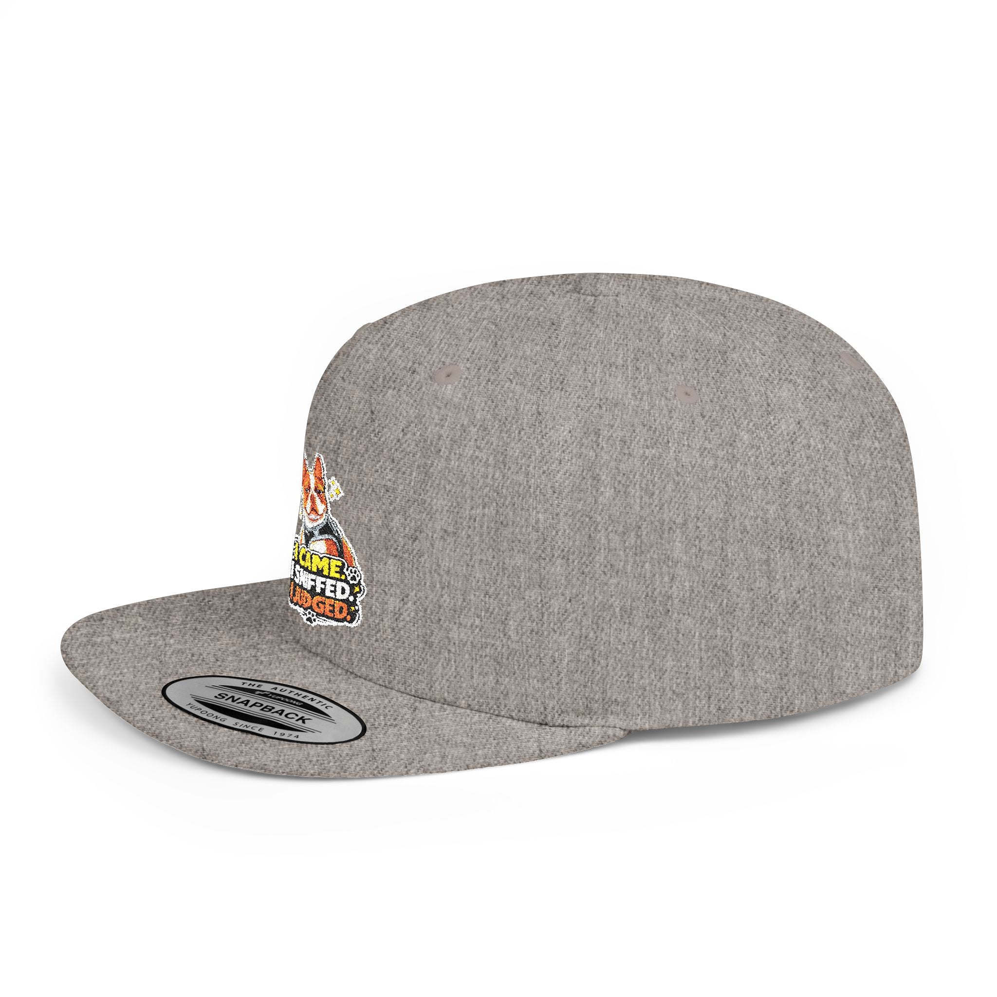 Olli In Italy Flat Bill Snapback | Cute Dog Face Hat