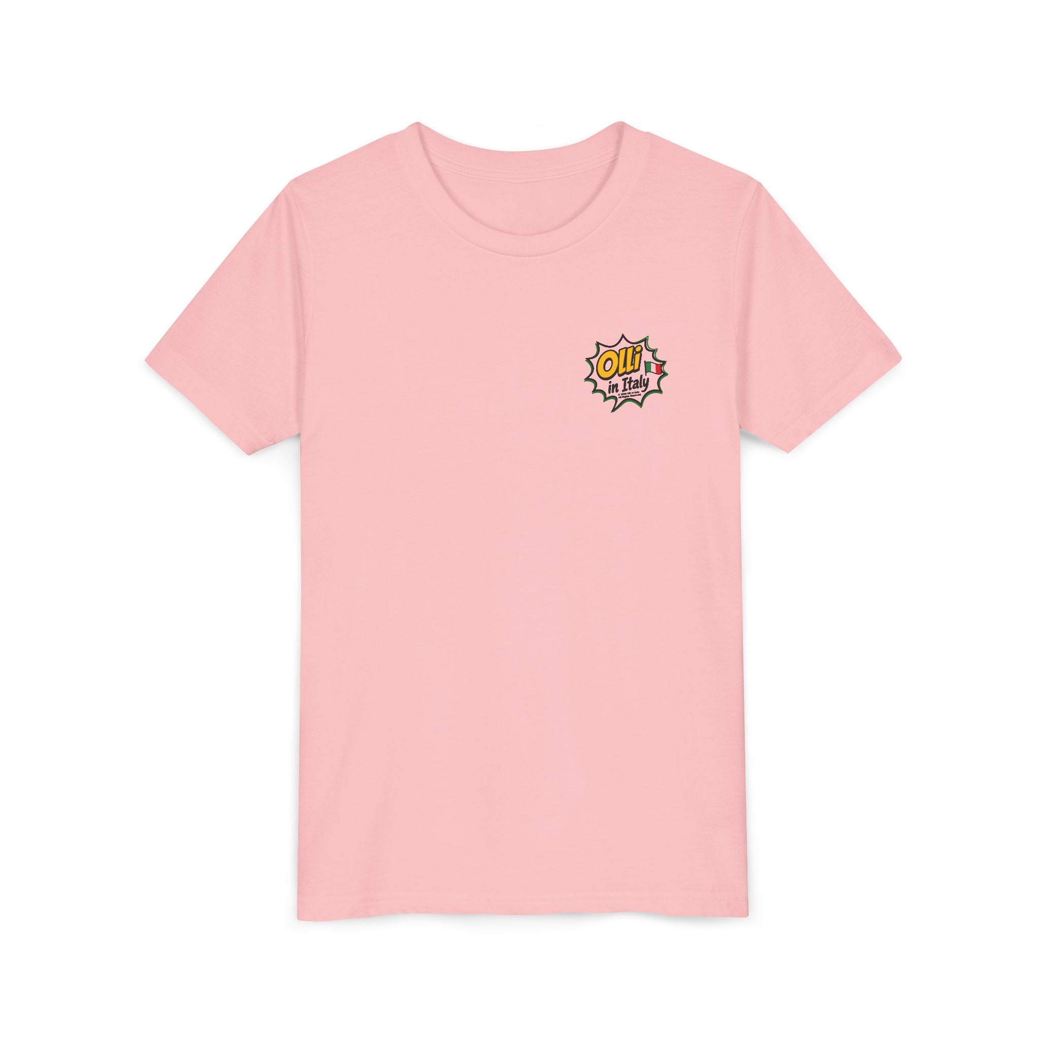 Kids' Pizza Olli the Boston Terrier Tee — "Saved by Grace" Funny Italian Pizza Youth Shirt