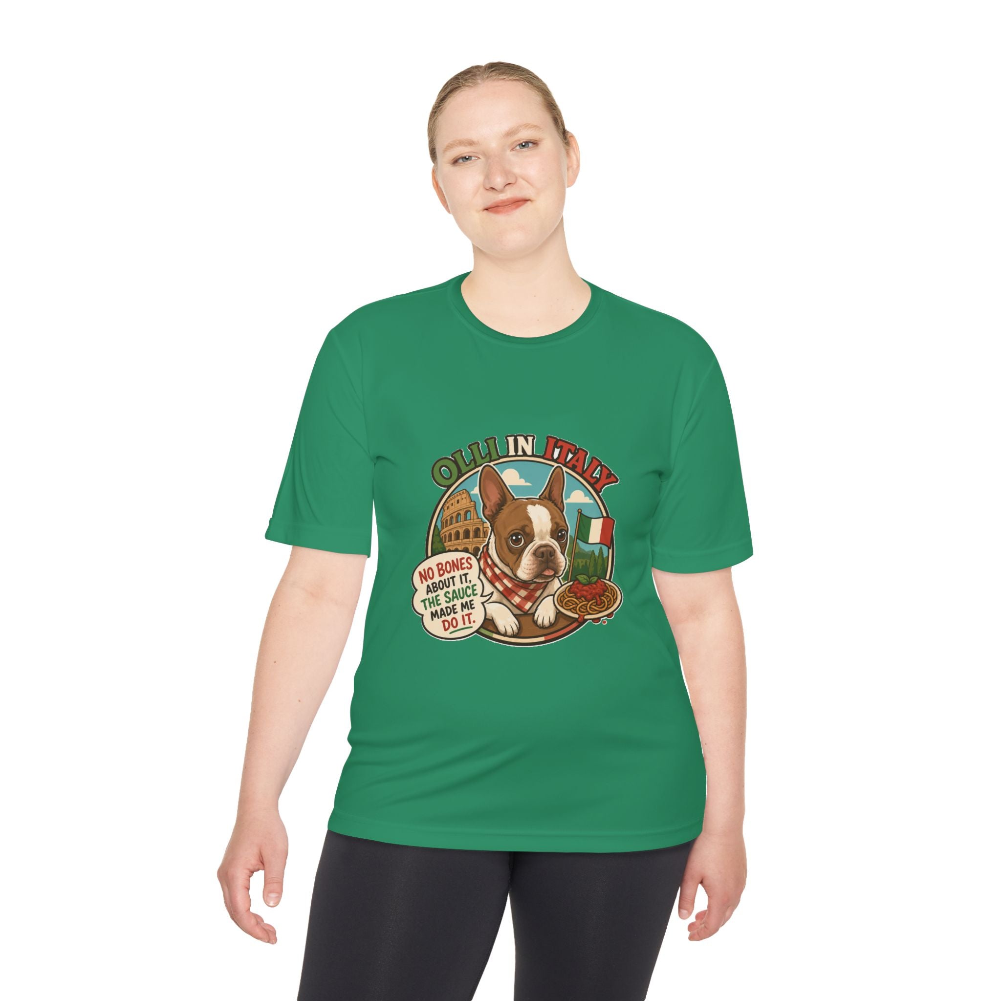 Olli In Italy Boston Terrier Tee | Italian Food Pizza Dog Design
