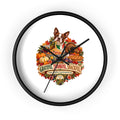 Thankful Pup Thanksgiving Wall Clock — Autumn Harvest Dog Decor