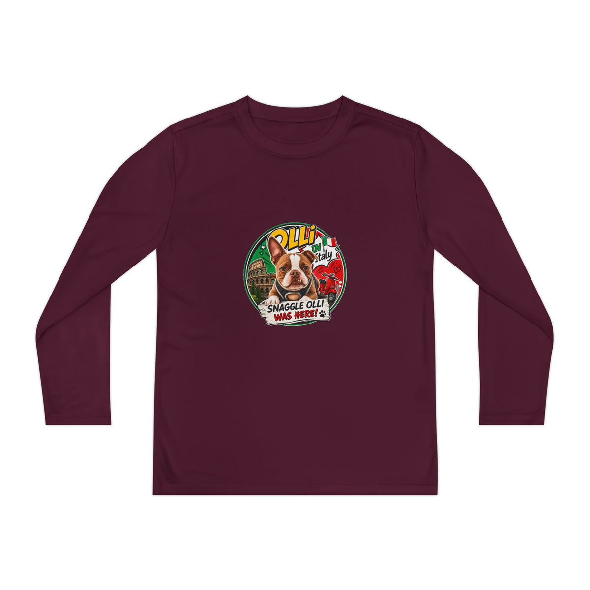 Youth Long Sleeve Tee — "Olli" Snaggle Graphic TEE