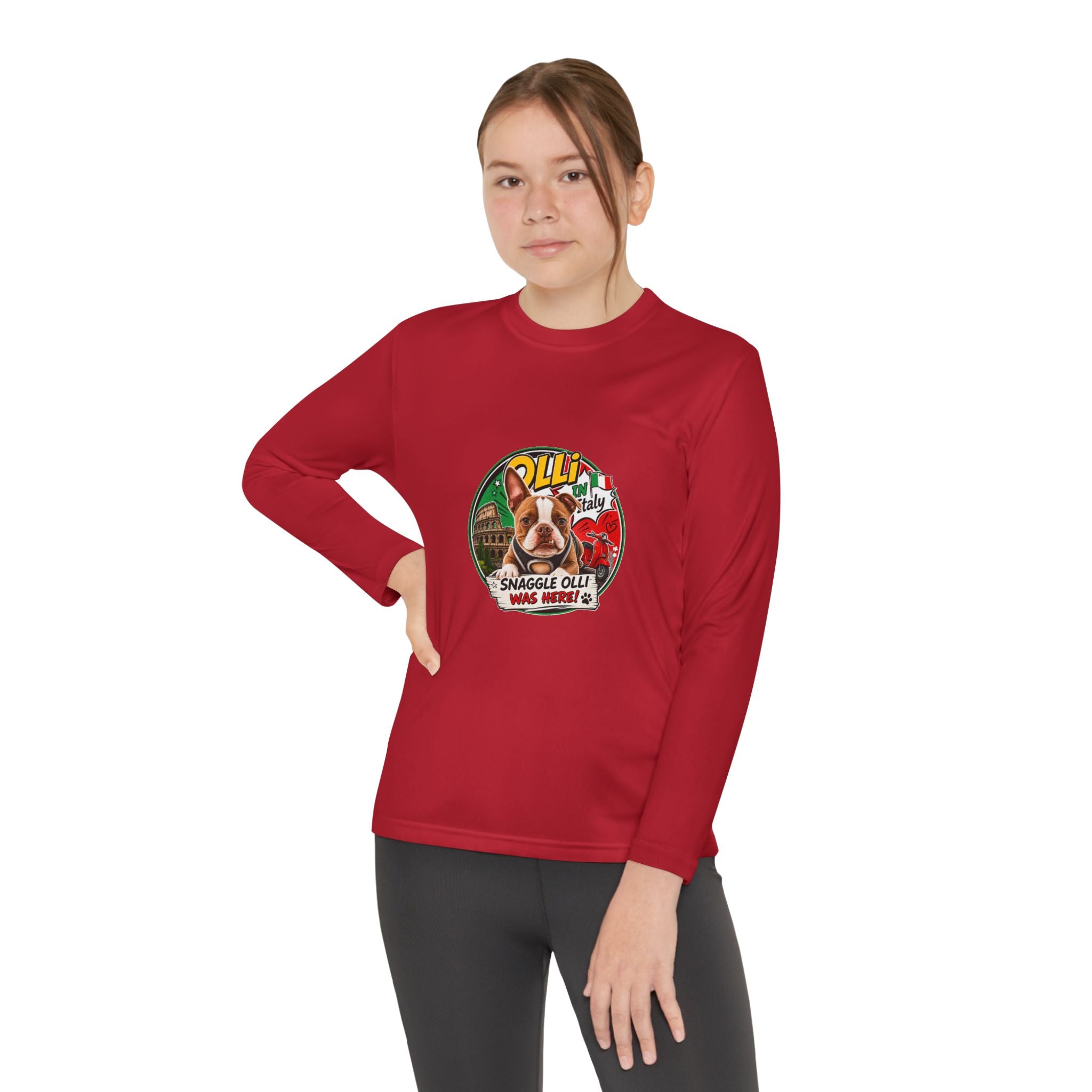 Youth Long Sleeve Tee — "Olli" Snaggle Graphic TEE